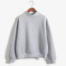 WYBLZ Spring Autumn Fleece Sweatshirt S-XXL Cute Women Pullover Top 12 Colors Casual Loose Solid Thick Hoodie Female Wholesale