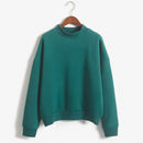 WYBLZ Spring Autumn Fleece Sweatshirt S-XXL Cute Women Pullover Top 12 Colors Casual Loose Solid Thick Hoodie Female Wholesale