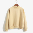 WYBLZ Spring Autumn Fleece Sweatshirt S-XXL Cute Women Pullover Top 12 Colors Casual Loose Solid Thick Hoodie Female Wholesale