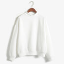 WYBLZ Spring Autumn Fleece Sweatshirt S-XXL Cute Women Pullover Top 12 Colors Casual Loose Solid Thick Hoodie Female Wholesale