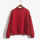 WYBLZ Spring Autumn Fleece Sweatshirt S-XXL Cute Women Pullover Top 12 Colors Casual Loose Solid Thick Hoodie Female Wholesale