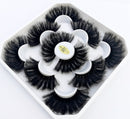 New 5Pairs 25mm 3D Mink Lashes Bulk Faux with Custom Box Wispy Natural Mink Lashes Pack Short Wholesales Natural False Eyelashes