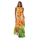 MOVOKAKA Spring Summer Print Long Dress Women Beach Holiday Casual Fashion Elegant Dresses Party Sleeveless V Neck Maxi Dresses