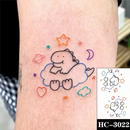防水纹身贴纸 黑色手绘爱心图案 身体艺术 假纹身 闪光纹身 手腕脚踝 女