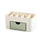 Acrylic Plastic Makeup Organizer Storage Box with Drawer Cotton Swab Stick Storage Case lipstick organizer brush holder makeup