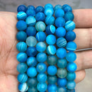 Natural Orange Stripe Onyx Agates Round Beads Diy Bracelet Necklace for Jewelry Making Accessories 15" Strand 4 6 8 10 12 14MM