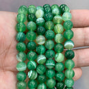 Natural Orange Stripe Onyx Agates Round Beads Diy Bracelet Necklace for Jewelry Making Accessories 15" Strand 4 6 8 10 12 14MM