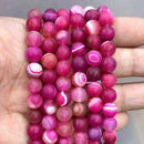 Natural Orange Stripe Onyx Agates Round Beads Diy Bracelet Necklace for Jewelry Making Accessories 15" Strand 4 6 8 10 12 14MM