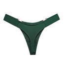 Fashion Sexy V-Shaped Metal Decoration Underwear Sports Hip Lifting Low Waist High Fork Half Sheath Briefs Panties Women Sexy