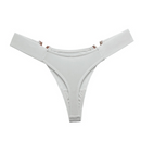 Fashion Sexy V-Shaped Metal Decoration Underwear Sports Hip Lifting Low Waist High Fork Half Sheath Briefs Panties Women Sexy