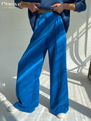 Clacive Blue Office Women&