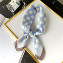 2022 Summer Luxury Brand Silk Scarf Square Women Shawls And Wraps Fashion Office Small Hair Neck Hijabs Foulard Scarves 70*70cm