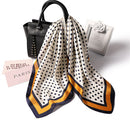 2022 Summer Luxury Brand Silk Scarf Square Women Shawls And Wraps Fashion Office Small Hair Neck Hijabs Foulard Scarves 70*70cm