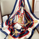 2022 Summer Luxury Brand Silk Scarf Square Women Shawls And Wraps Fashion Office Small Hair Neck Hijabs Foulard Scarves 70*70cm