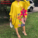 Party Dress Robe Women Long Sleeve Leopard Print Midi Dress 2022 VONDA  Autumn Casual Loose Holiday Long Shirt Vestido Oversized