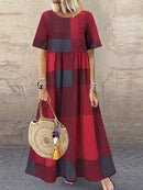 2022 Autumn Summer ZANZEA Pleated Dress Women Vintage Vestidos Robe Printed Long Maxi Dresses  Femme 3/4 Sleeve Tunic