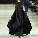 Bohemain Maxi Long Dress Vintage Turn-down Collar Dress Casual Robe Femme 2022 VONDA Casual Vestidos Femininas