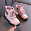 Kids Martin Boots Boys Shoes Autumn Winter Leather Children Boots Fashion Toddler Girls Boots Warm Winter Boots Kids Snow Shoes