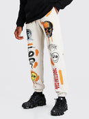 InstaHot Women Sweat Pant Harajuku Cartoon Printed Trousers Jogger 2021 Drawstring Cargo Pant Streetwear Casual Sweatpant Autumn
