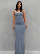 BOOFEENAA Strap Backless Long Maxi Dresses Party Club Vacation Outfits for Women Sexy Casual Summer Dress 2022 Wholesale C85CZ24