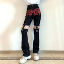 Gothic Emo Alt Cargo Pants Techwear Hippie Baggy Jeans Mom Goth Punk Black Denim Trousers Cyber Y2k Pants Academic Dark Clothes