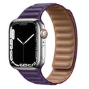 Leather Link For Apple Watch Band 44mm 40mm 41mm 45mm 42mm 38mm Original Magnetic Loop bracelet iWatch Series 3 5 4 SE 6 7 Strap
