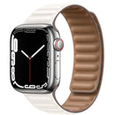 Leather Link For Apple Watch Band 44mm 40mm 41mm 45mm 42mm 38mm Original Magnetic Loop bracelet iWatch Series 3 5 4 SE 6 7 Strap