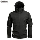 Shark Soft Shell Military Tactical Jacket Men Waterproof Warm Windbreaker US Army Clothing Winter Big Size Men Camouflage Jacket