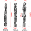 6Pcs Metric Tap Tapping Drill Bit Set Hex Shank Titanium Plated HSS Screw Bit Compound Machine Tap M3 M4 M5 M6 M8 M10 Hand Tools