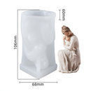 Large 3D Romantic Couple Portrait Lovers Silicone Candle Mold Carving Art Aromatherapy Plaster Home Decoration Mold Wedding gift