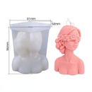 Large 3D Romantic Couple Portrait Lovers Silicone Candle Mold Carving Art Aromatherapy Plaster Home Decoration Mold Wedding gift