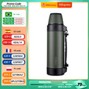 FEIJIAN Military Thermos, Travel Portable Thermos For Tea, Large Cup Mugs for Coffee, Water bottle, Stainless Steel ,1200/1500ML