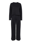 Mnealways18 Classic Wide Pants Floor-Length Pleated Loose Women Trousers Spring Wide Leg Pants Vintage Female Palazzo Pants 2022