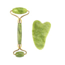 Natural Facial Massager Face Roller Gua Sha Scraper Double Heads Jade Stone Roller Skin Care Rose Quartz Massage for Face Body