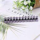 ncmama 12pcs/set Mini Rhinestone No-Slip Grips Hair Clips for Women Girls Glitter Teeth Metal Clamps Flower Hair Accessories