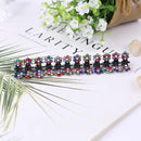 ncmama 12pcs/set Mini Rhinestone No-Slip Grips Hair Clips for Women Girls Glitter Teeth Metal Clamps Flower Hair Accessories