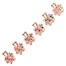 ncmama 12pcs/set Mini Rhinestone No-Slip Grips Hair Clips for Women Girls Glitter Teeth Metal Clamps Flower Hair Accessories