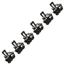 ncmama 12pcs/set Mini Rhinestone No-Slip Grips Hair Clips for Women Girls Glitter Teeth Metal Clamps Flower Hair Accessories