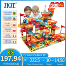 77-308PCS Marble Race Run Big Block Compatible city Building Blocks Funnel Slide Blocks DIY Big Bricks Toys For Children gift