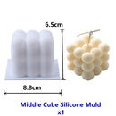 Cube Honeycomb Scented Candle Plaster Silicone Mold Food Grade Chocolate Mousse 3D Cube Shape Molds Wedding Gift Home Decoration