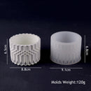 DIY Round Candle Jar Pot Silicone Molds for Making Uv Epoxy Plaster Concrete Storage Box Mould Home Decor Flower Pot Planter