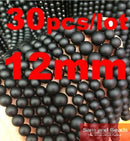 5A Quality !  Black Dull Polish Matte Onyx Agata Round natural stone Beads 16"/Strand 4 6 8 10 12 14 MM Pick Size  No.BOB01
